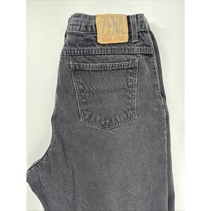VTG Women's ZENA Denim Jeans 18 Missy Black Med. Wash High Wash Tapered 1980S